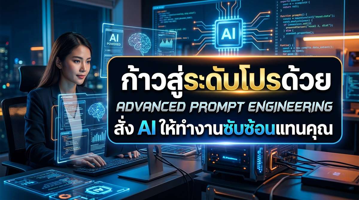 ก้าวสู่ระดับโปรด้วย Advanced Prompt Engineering สั่ง AI ให้ทำงานซับซ้อนแทนคุณ