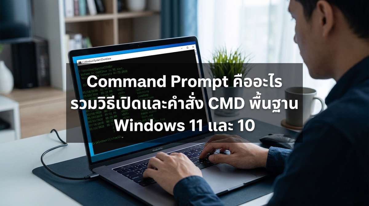 Command Prompt คืออะไร รวมวิธีเปิดและคำสั่ง CMD พื้นฐาน Windows 11 และ 10