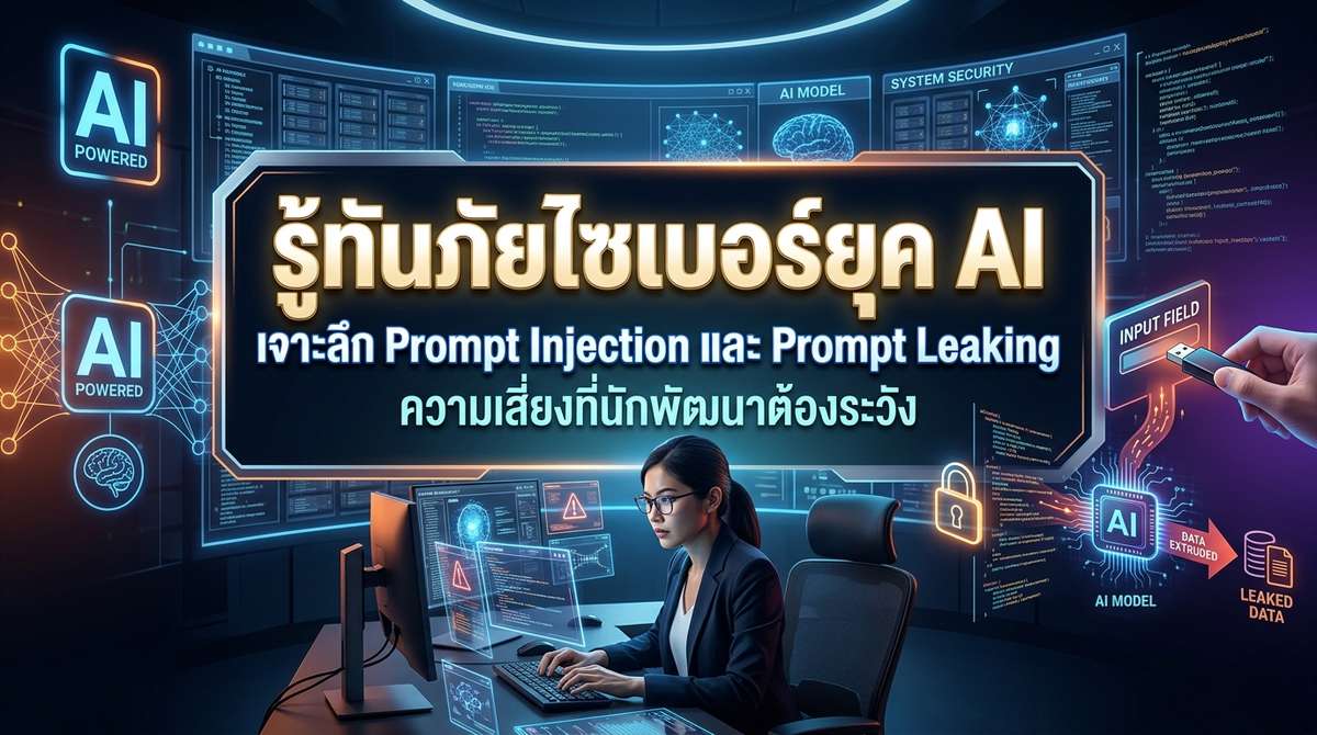 รู้ทันภัยไซเบอร์ยุค AI เจาะลึก Prompt Injection และ Prompt Leaking ความเสี่ยงที่นักพัฒนาต้องระวัง