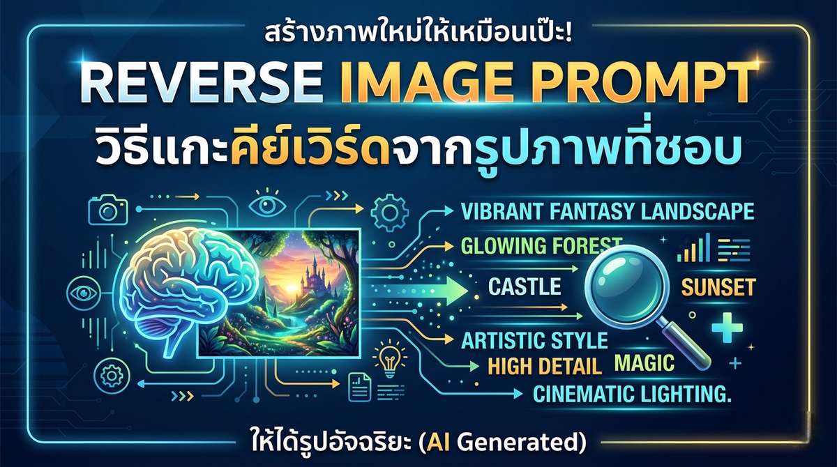 Reverse Image Prompt วิธีแกะคีย์เวิร์ดจากรูปภาพที่ชอบให้ได้รูปอัจฉริยะ 
