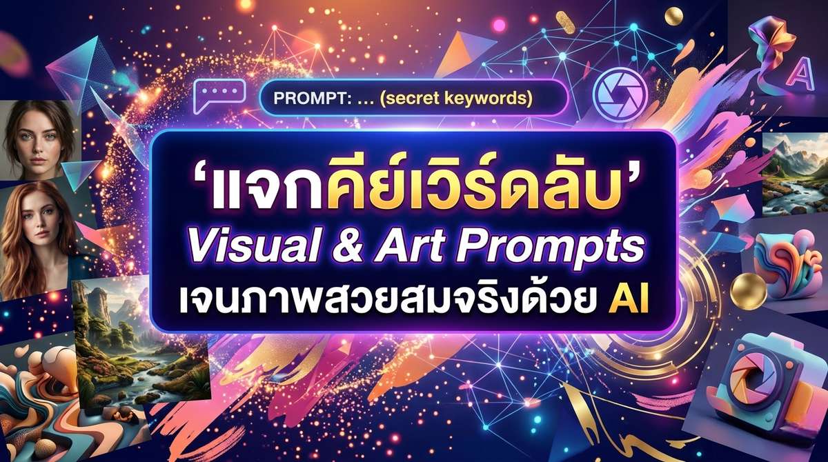 แจกคีย์เวิร์ดลับ Visual & Art Prompts เจนภาพสวยสมจริงด้วย AI